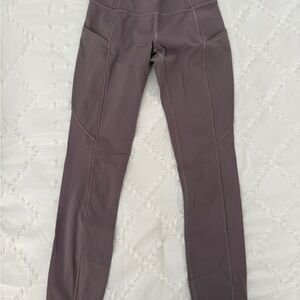 High-Waist Athletic Leggings in Mauve